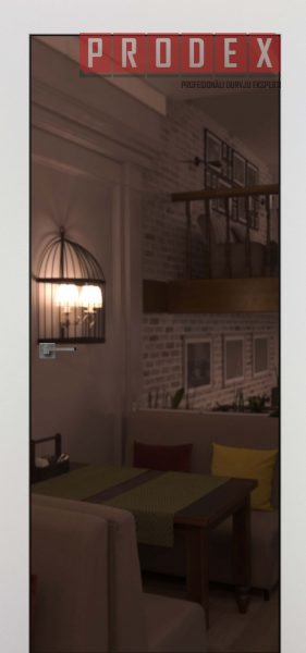 Laminētas iekšdurvis ar aluminija rāmi